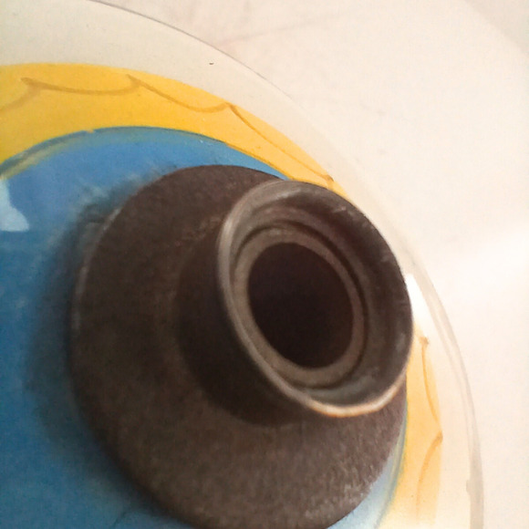 VTG Italian Majolica Sgraffito Hand-Painted Floral Pottery Vase w/ Lid See desc. - Picture 10 of 11